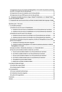 Evaluation de l'efficacité du ballon de Bakri