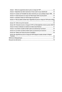 Evaluation de l'efficacité du ballon de Bakri