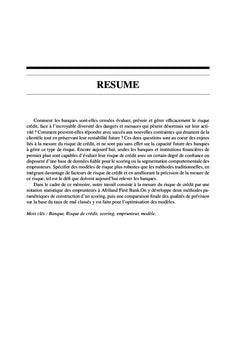 Evaluation statistique du risque de crédit