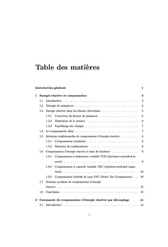 Commande d'un compensateur statique d'énergie réactive