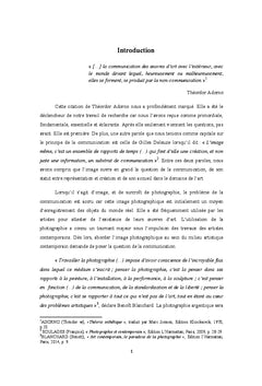 Communication et non-communication a travers la photographie