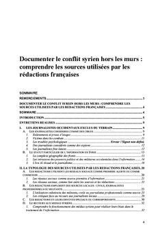 Documenter le conflit syrien dans les rédactions françaises