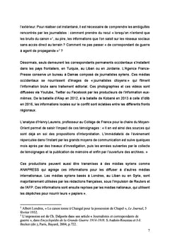 Documenter le conflit syrien dans les rédactions françaises