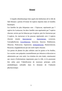 Inventaires des plantes medicinales antidiabetiques