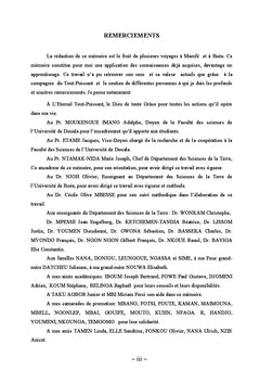 Sédimentologie de faciès-Palynologie