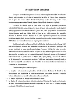 Sédimentologie de faciès-Palynologie