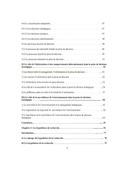 La surveillance de l'environnement et la prise de decision strategique