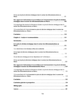 La surveillance de l'environnement et la prise de decision strategique