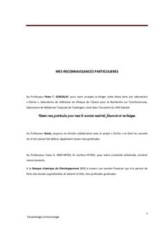 Interaction des cytokines et chémokines au cours du paludisme