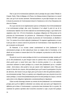 Les droits fondamenteaux dans le contexte de l'environnement