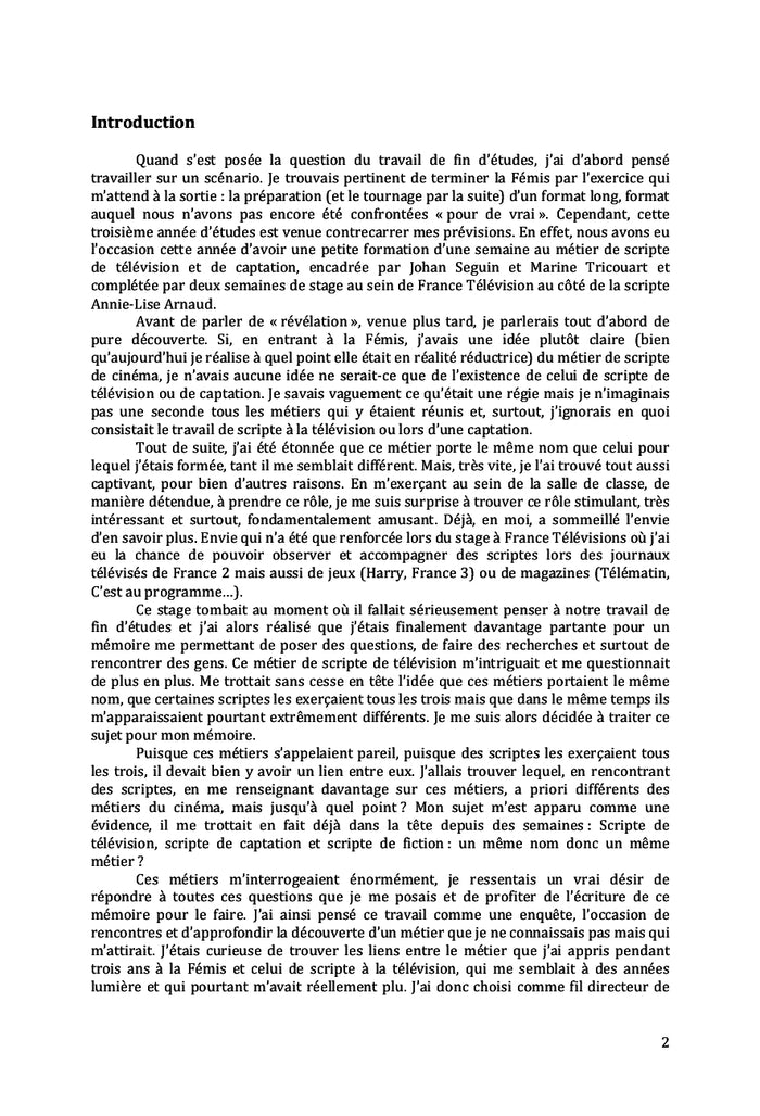 Scripte fiction, télévision, captation : un même nom, un même métier ?