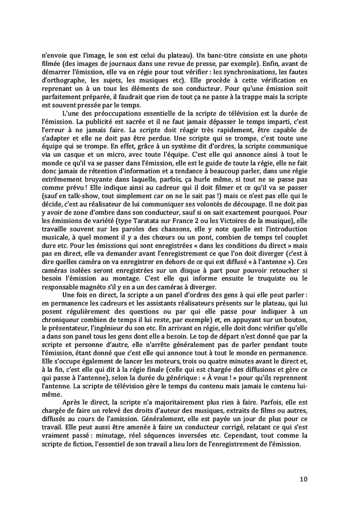 Scripte fiction, télévision, captation : un même nom, un même métier ?