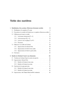 modele de Hubbard etendu: Aspects electronique et magnetique