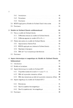 modele de Hubbard etendu: Aspects electronique et magnetique