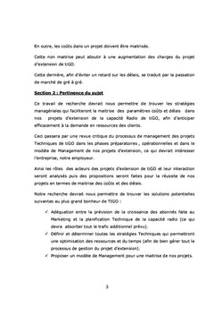 Managements des projets Télécoms : cas de TIGO - SENEGAL