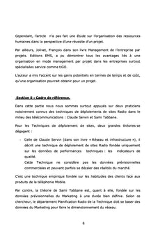 Managements des projets Télécoms : cas de TIGO - SENEGAL