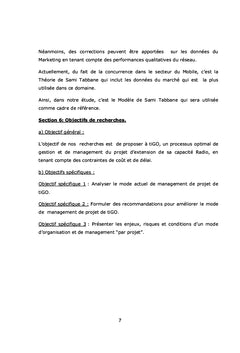 Managements des projets Télécoms : cas de TIGO - SENEGAL