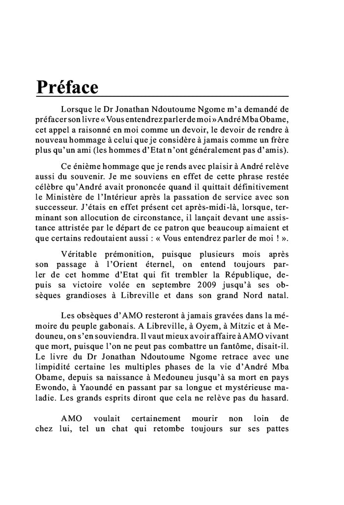 Vous entendrez parler de moi