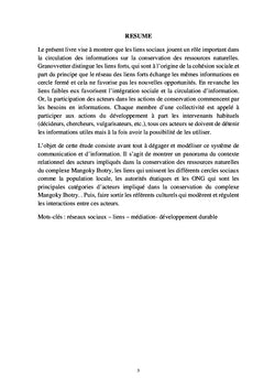 Les liens sociaux : enjeux pour la circulation des informations sur le développement durable