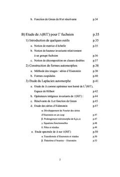 Spectre du Laplacien automorphe et conjecture de Selberg