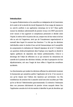Lesions professionnelles et action des decideurs de premier niveau