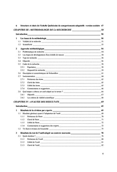 Adapatation de l'Echelle de Comportement Adaptative au Maroc