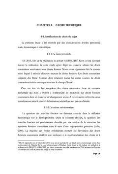 Les systemes fonciers coutumiers face A l'urbanisation