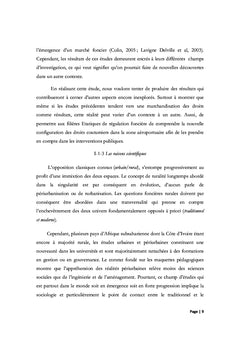 Les systemes fonciers coutumiers face A l'urbanisation