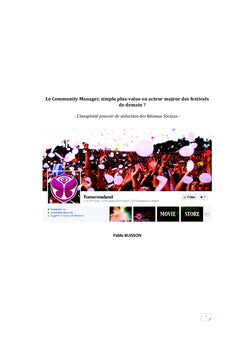Le Community Manager, acteur majeur des festivals de demain ?