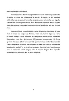 Une approche sémantique de la grammaire avec un public sinophone