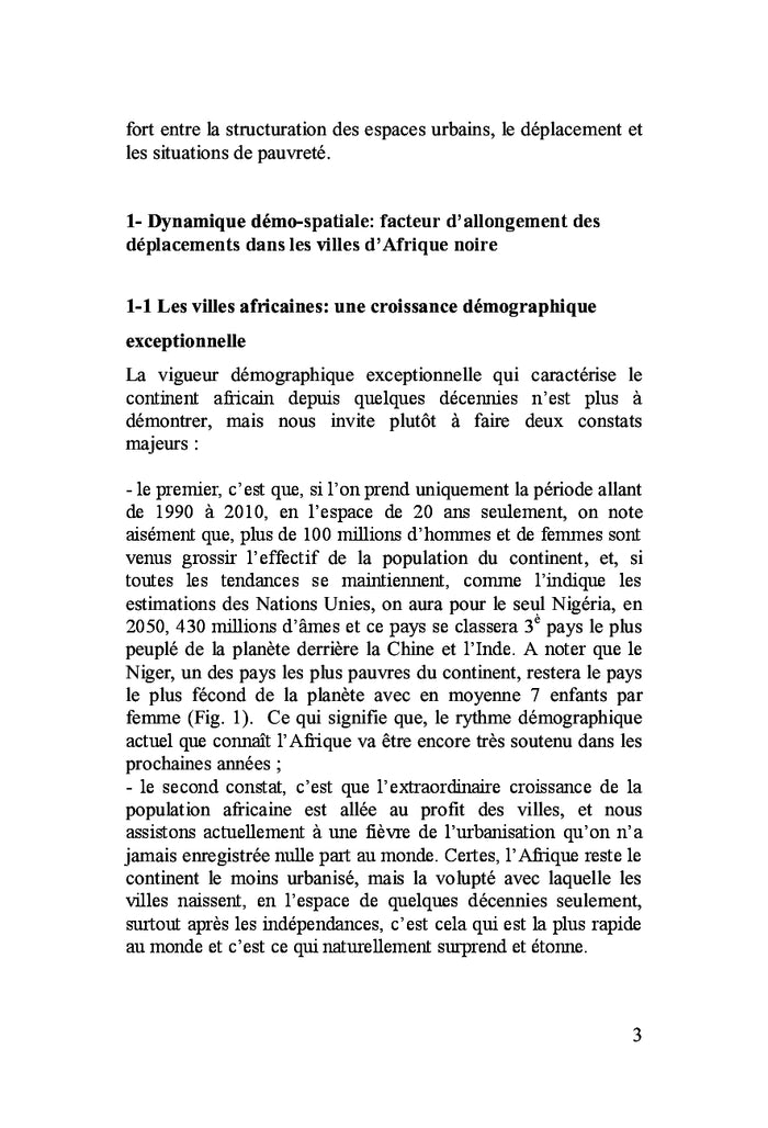 Les difficultes de mobilite dans les villes d'Afrique sub-saharienne