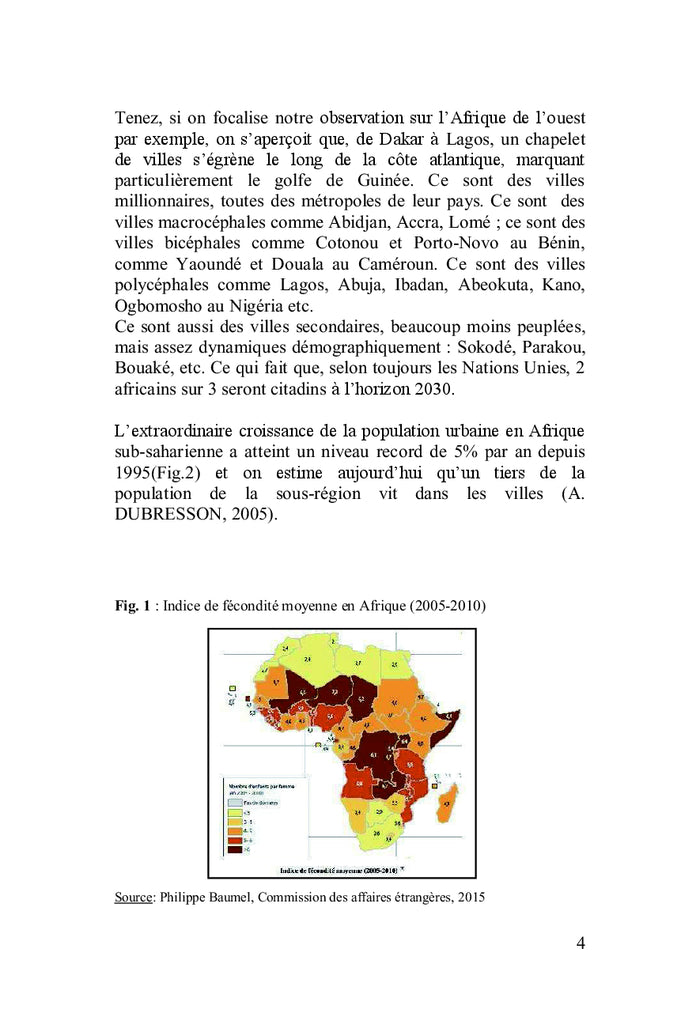 Les difficultes de mobilite dans les villes d'Afrique sub-saharienne