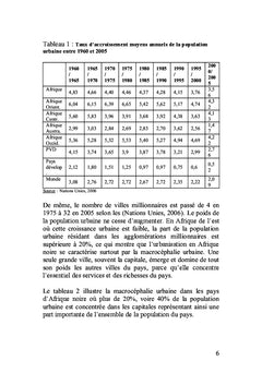 Les difficultes de mobilite dans les villes d'Afrique sub-saharienne