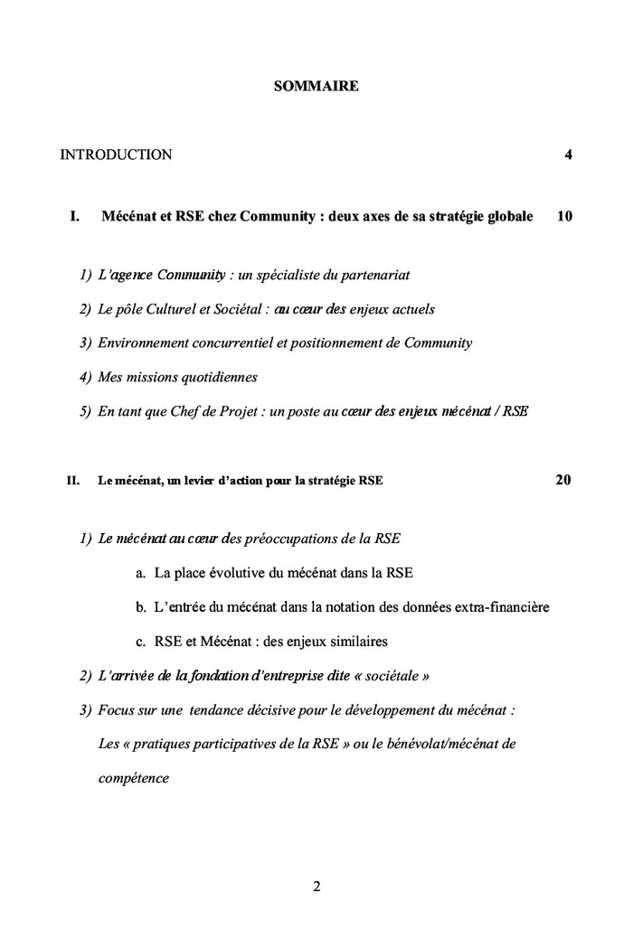 Le Mecenat et la Responsabilite Societales des entreprises (RSe)