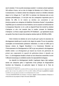 Le Mecenat et la Responsabilite Societales des entreprises (RSe)