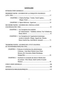 Les Idees Politiques des Administrateurs Coloniaux XIXeme siècle-1956