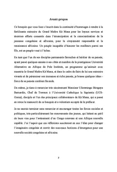 Kä Mana et les Huit Révolutions Indispensables au Congo et en Afrique