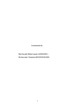 Réinsertion sociale des détenus en République du Bénin