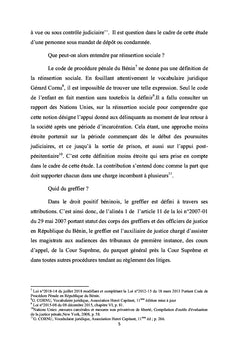 Réinsertion sociale des détenus en République du Bénin