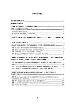 Gouvernance des politiques de planification urbaine en Afrique