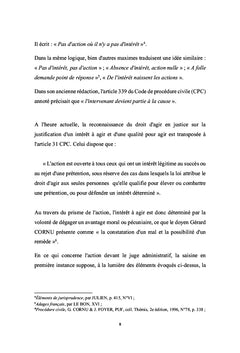 Les Mutations de l'interet A agir en contentieux administratif