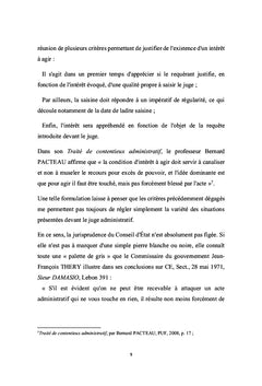 Les Mutations de l'interet A agir en contentieux administratif