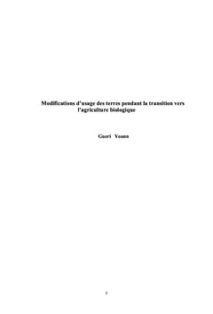 Modifications d'usage des terres durant la transition vers l'AB