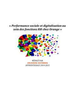 Performance sociale et digitalisation au sein des fonctions RH