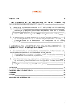 Performance sociale et digitalisation au sein des fonctions RH