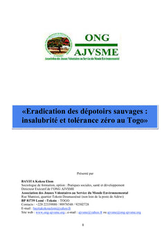 Eradication de décharges sauvages : insalubrité & tolérance zéro au Togo