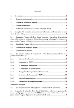 Pratiques pedagogiques des formateurs en soins d'urgence