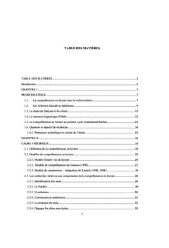 Compréhension en lecture Analyse des manuels scolaires