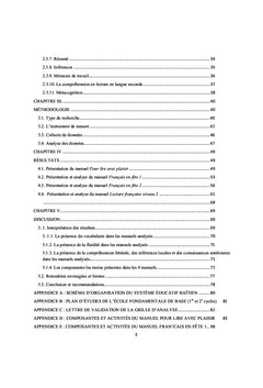 Compréhension en lecture Analyse des manuels scolaires