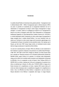 Compréhension en lecture Analyse des manuels scolaires